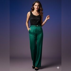 Timeless Elegance:‎ Tahari Black Lace Sleeveless Blouse - Effortless Chic